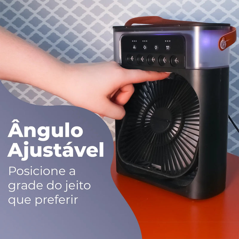 Mini ventilador de ar condicionado umidificador purificador de ar, reservatório de gelo e água USB