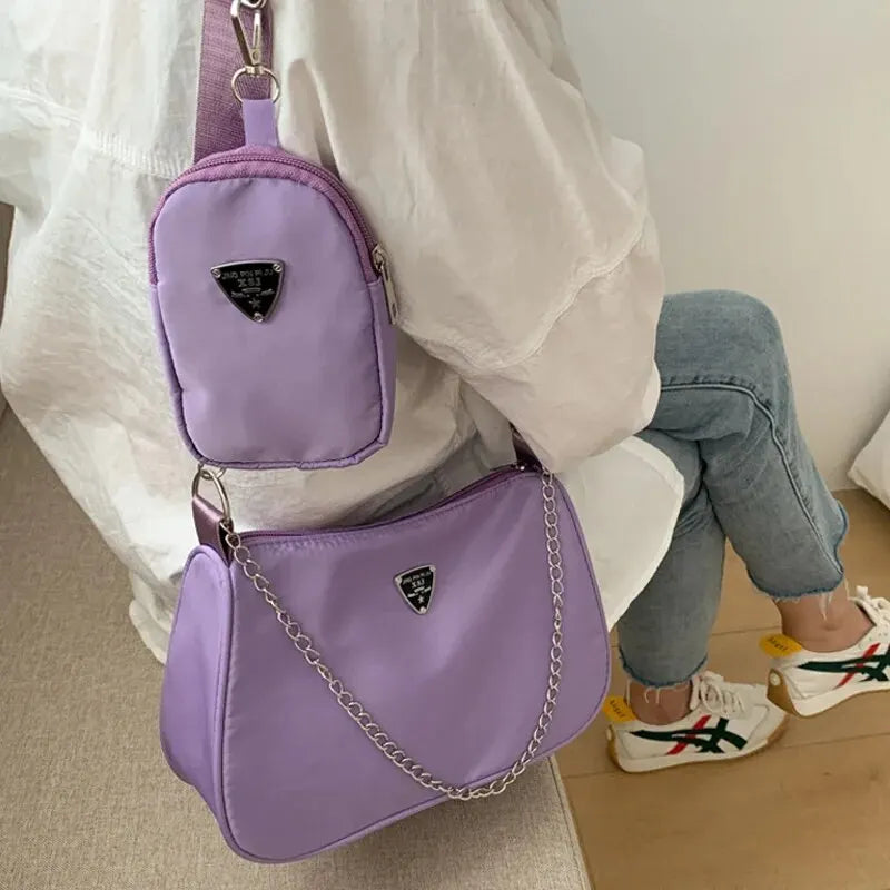 Bolsa de Nylon Crossbody para Mulheres