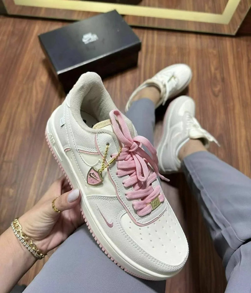 Tênis Air Force Colors Branco Rosa