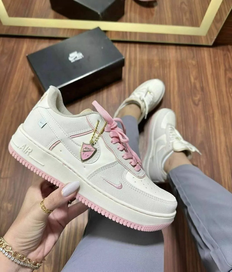 Tênis Air Force Colors Branco Rosa